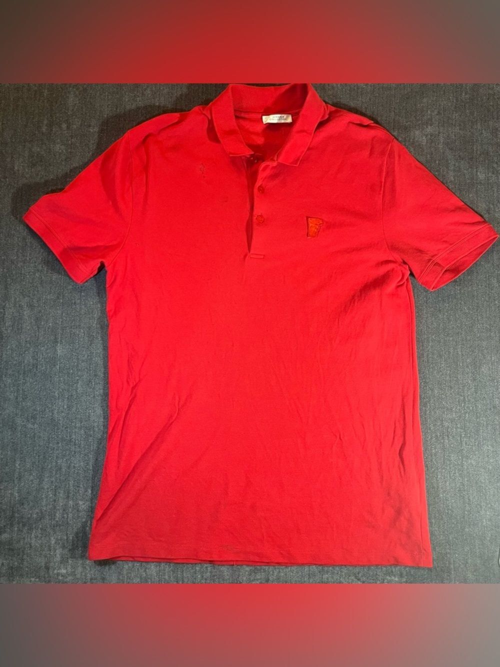 Versace collection red Medusa Mens Polo size XXL